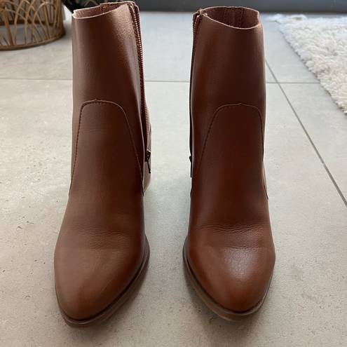 Brown ankle booties Size 8