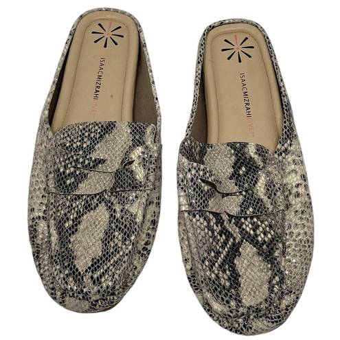 Isaac Mizrahi Live! Alicia Snake Embossed Mule Slide Loafer Womens Size 11M