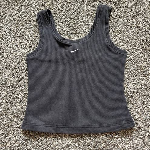 Nike Vintage  Ribbed Black Tank Top Size Medium