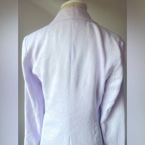 Mango ✨NEW✨  Blazer suit 100% linen Light Pastel Lilac Size 2