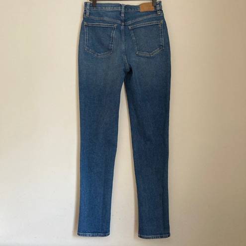 Madewell The Tall High-Rise Slim Boyjean Twyford Wash 26T Blue High Rise Tapered