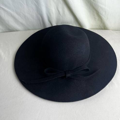 Pacific&Co San Diego Hat  Felted 100% Wool Hat Wide Brim Floppy SunHat Black