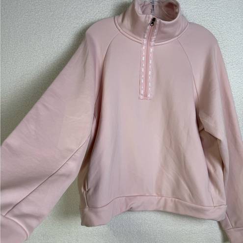 Nike  Pink Super Soft Quarter Zip Sweatshirt Size M