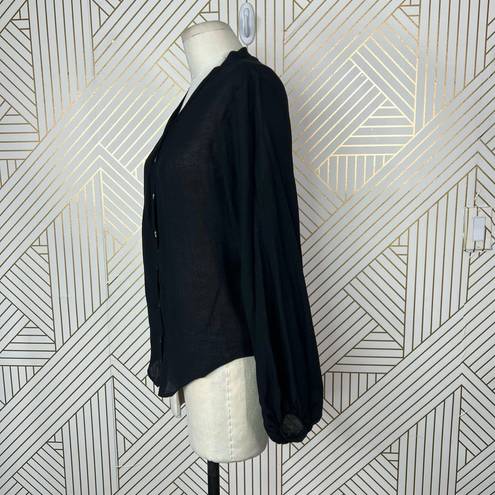 The Range  Vapor Voile Button Down Shirt Black Size US XS