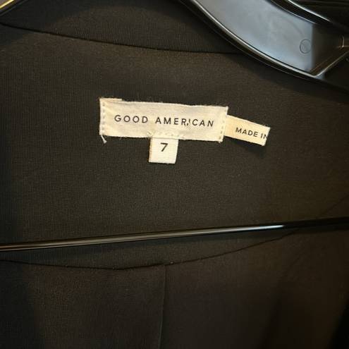 Good American  Scuba 2.0 Stretch Knit Black Blazer