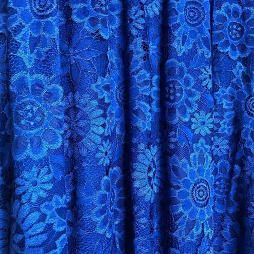 LuLaRoe  Lucy Cobalt Blue Lace Maxi Skirt NWT