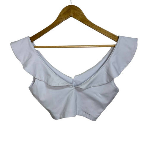 Susana Monaco Susan Monaco ruffled crop top sugar white size XS $130