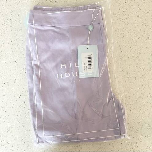 Hill House  Mid Rise Claire Pant Purple Stretch Cotton