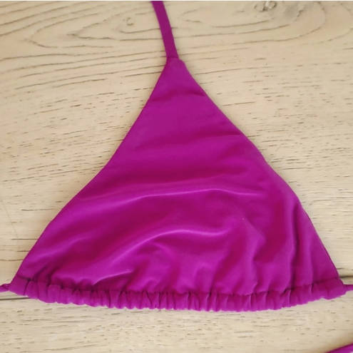 Naked Wardrobe  Purple Velvet Bikini Top