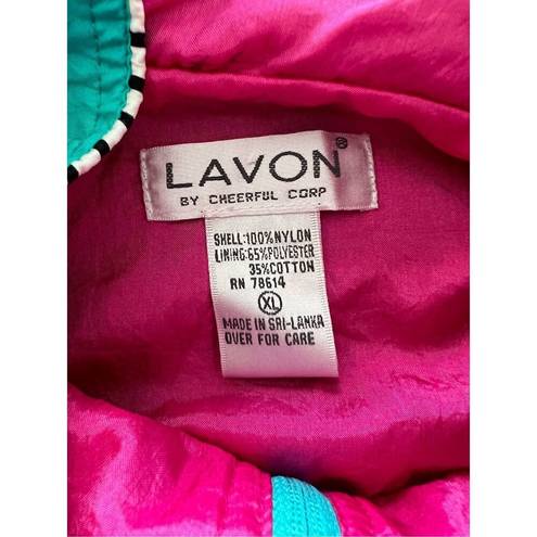 Lavon Vintage   80s 90s Bright Multi Color Windbreaker and  joggers set  Size XL