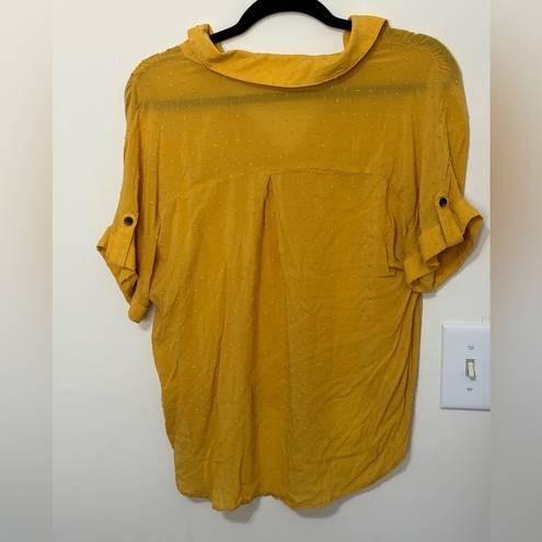 Candie's  Yellow Short Sleeve Blouse