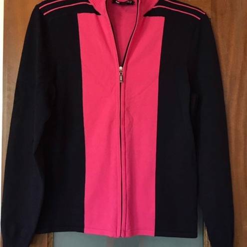 DKNY Womens  Golf Full Zip L/S Sweater