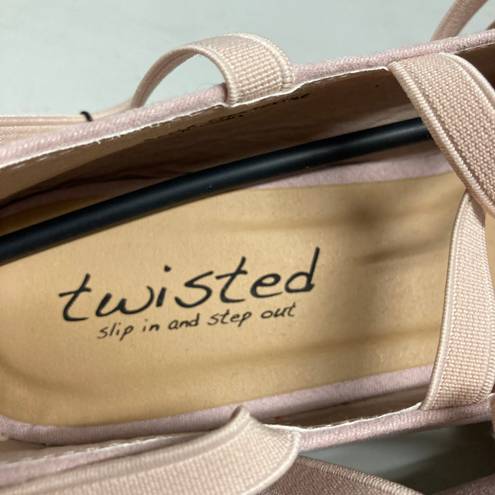 Twisted Sara129 Ballet Style Flats Pull-On Size 8 Light Pink New Without Tags