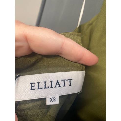 Elliatt NWOT Elliott Camo Asymmetric Satin Cocktail Dress  XS b36.5