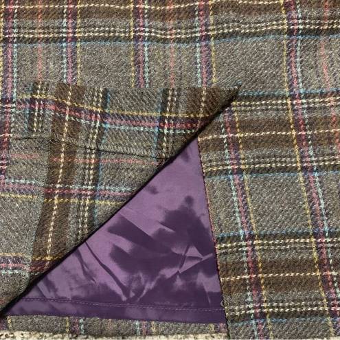 The Moon WOMEN'S Boden British Tweed by brown gray plaid skirt