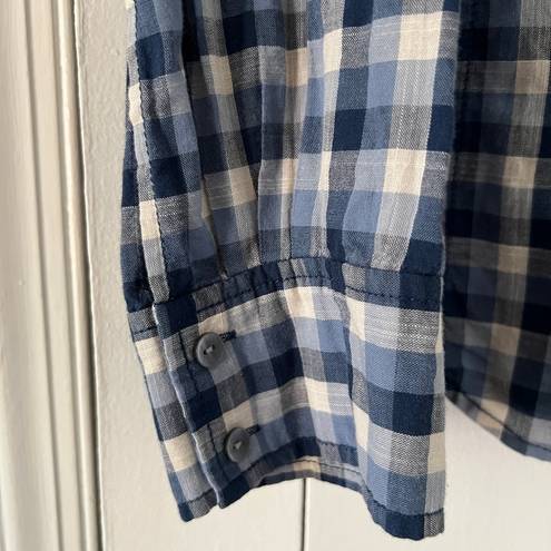 Caslon  Blue Gingham Button Down Shirt