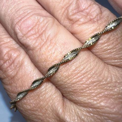 Twisted Vintage IBB 925 Italy  Two Tone Silver Bracelet