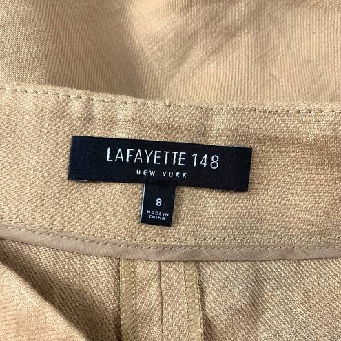 Lafayette 148  Linen Wide Leg Crop Pants Sz 8