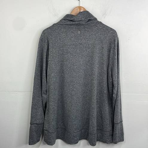 Balance Collection  Cowlneck Sweatshirt Heather Gray Long Sleeve sz 1X very soft