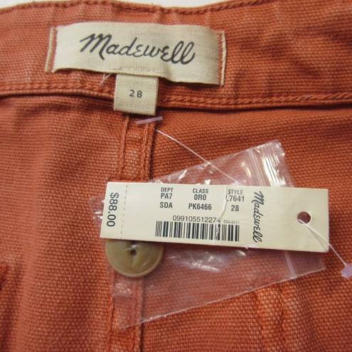 Madewell NWT  Slim Emmett in Sweet Dahlia Garment Dyed Wide-Leg Crop Pants 28