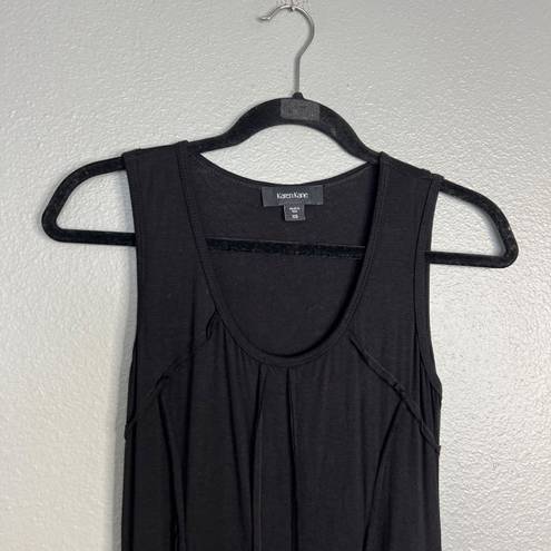 Karen Kane NWOT  Outside Seam Tank Dress Knee Length Jersey Knit Stretch Black XS