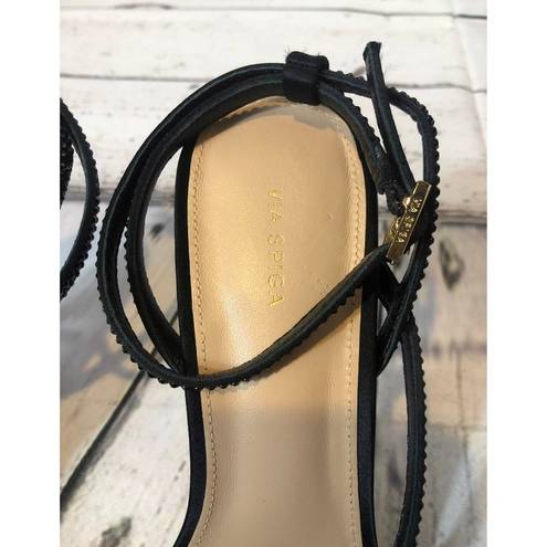 Via Spiga  Pavlina Strappy Sandal inblack satin size 7