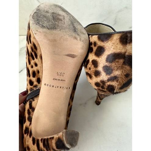 Brian Atwood  Leopard Print Ankle Boots SIze 38.5