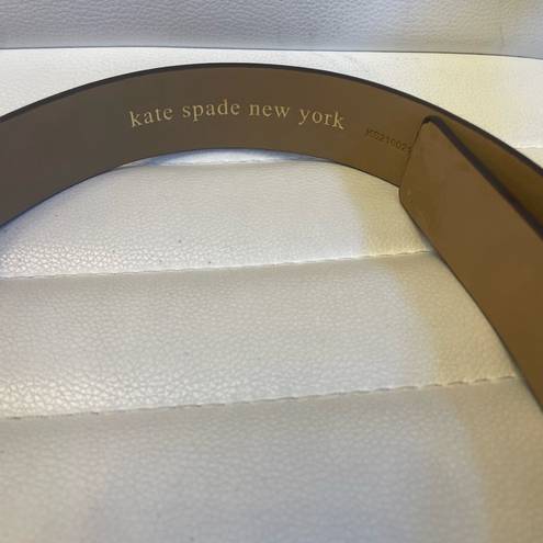 Kate Spade  32 mm Daisy Loop Belt Brown Leather NEW