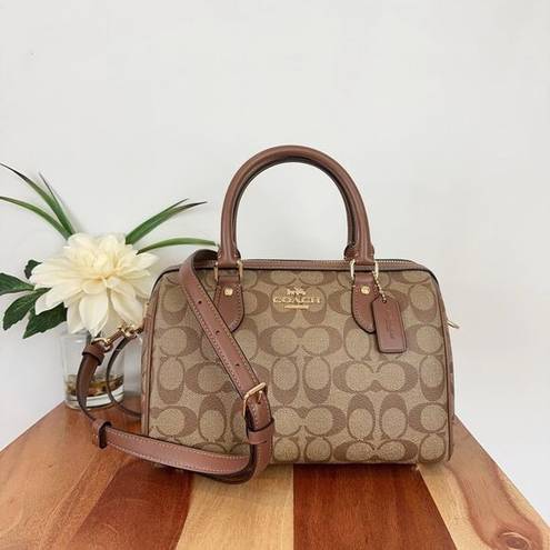 Coach NWT  Rowan Satchel In Signature Canvas