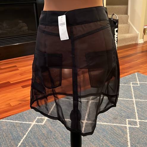 Pilcro NWT  Sheer Mini Skirt Black Size 4