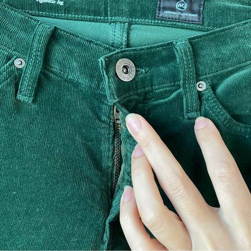 AG Adriano Goldschmied  The Prima Corduroy Cigarette Leg Jeans Green 24