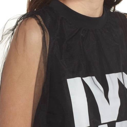 Ivy Park NWT  Black Festival Tulle Top XXS