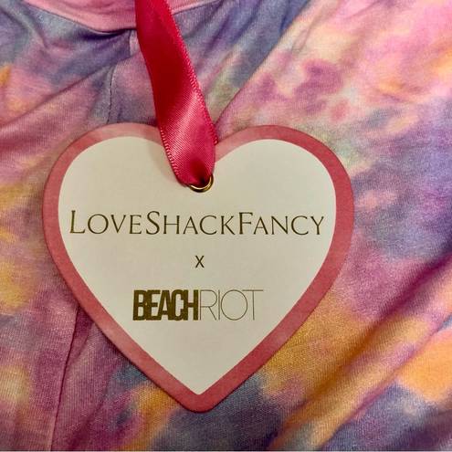 Beach Riot NWT  x LoveShackFancy Collab Marley Top Cotton Candy Knotted Tie Dye L