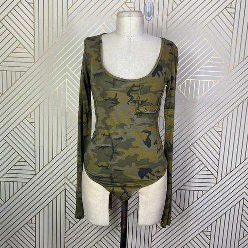 n:philanthropy  Boot Camouflage Print Bodysuit in Green Size US XS