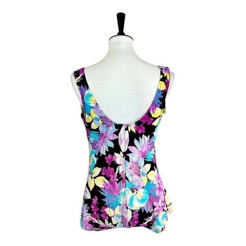 Maxine of Hollywood Azul  Women’s Plus One Piece Swimsuit Retro Floral Size 16W