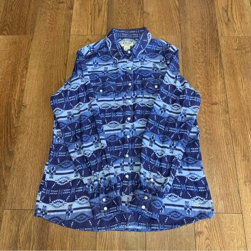 Ariat  R.E.A.L. Southwestern Oceanic Print Long Sleeve Western Pearl Snap XL