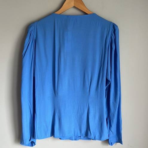 Mango NEW  Buttoned Wrap Blouse Size 8