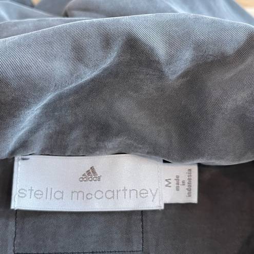 Adidas  X Stella Mccartney Grey Soft Suede Bomber Tracksuit Jacket Cinched Medium