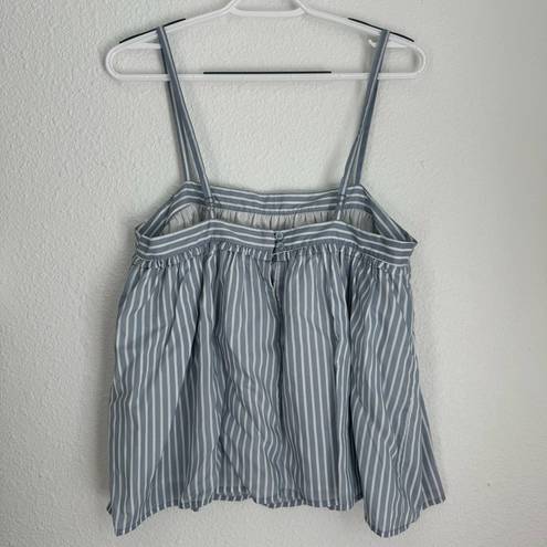 A New Day NWT  blue and white stripe babydoll blouse, lined, size S