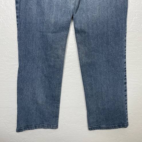 St. John  Sport Women 8 Medium Wash Denim Straight Cut Jeans Stretch High Waisted