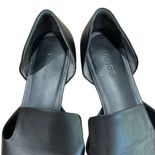 Vince  Damris Black Leather Flats Ballet Pointed Toe Women’s size 8.5