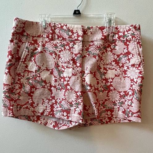 The Loft  Outlet shorts, pink/red floral, size 6