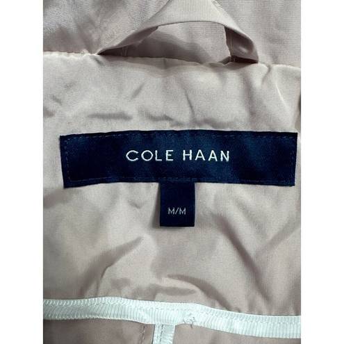 Cole Haan  Women's Light Pink Hooded Anoack Midi Rain Coat M NWOT