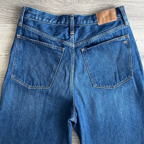 Madewell  Baggy Straight Jeans Dark Worn Indigo Hemp Cotton 28 Waist EUC $98