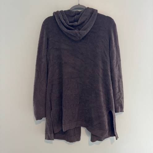 Barefoot Dreams  Cozychic Lite Knit Hooded Cardigan Brown