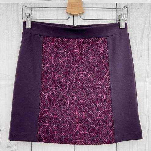 American Eagle  (6) Purple Jacquard Mini Pencil Skirt