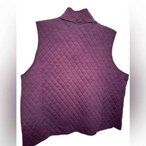 Coldwater Creek  purple quilted vest NWT