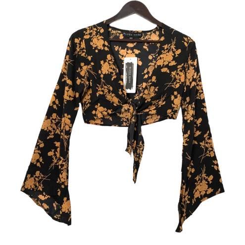 Blushmark Wrap Floral Vneck Top Long Sleeve Flowy