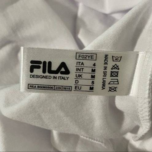 FILA  Essentials Short Sleeve Cotton V-Neck Top UK Medium