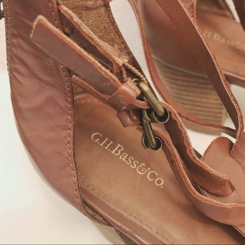 Krass&co GH Bass &  Leather Sandals Block Heel Size 9.5M, Retail $89